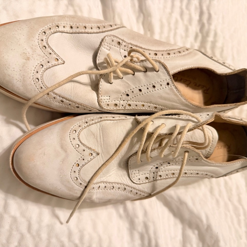 Classic White Brogue Women's Shoes